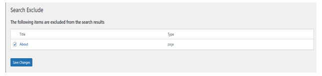 Search Exclude