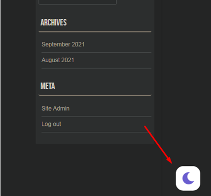 Switch Option - Dark Mode in Browser