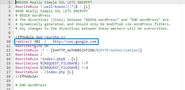 301 redirect htaccess