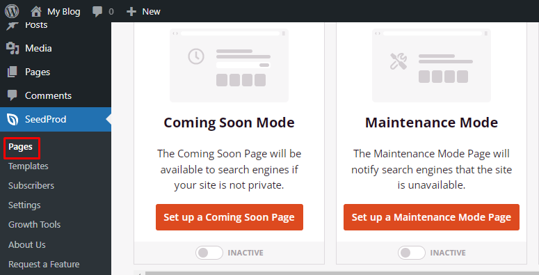 Set up a WordPress Maintenance Mode