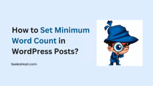 Set Minimum Word Count WordPress