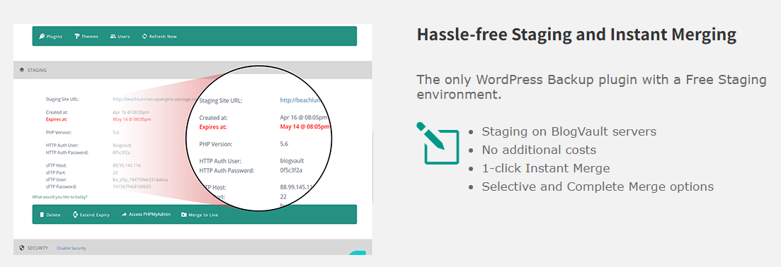 blogvault site staging