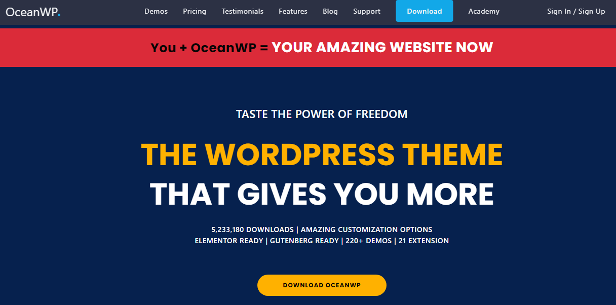 oceanwp wordpress theme