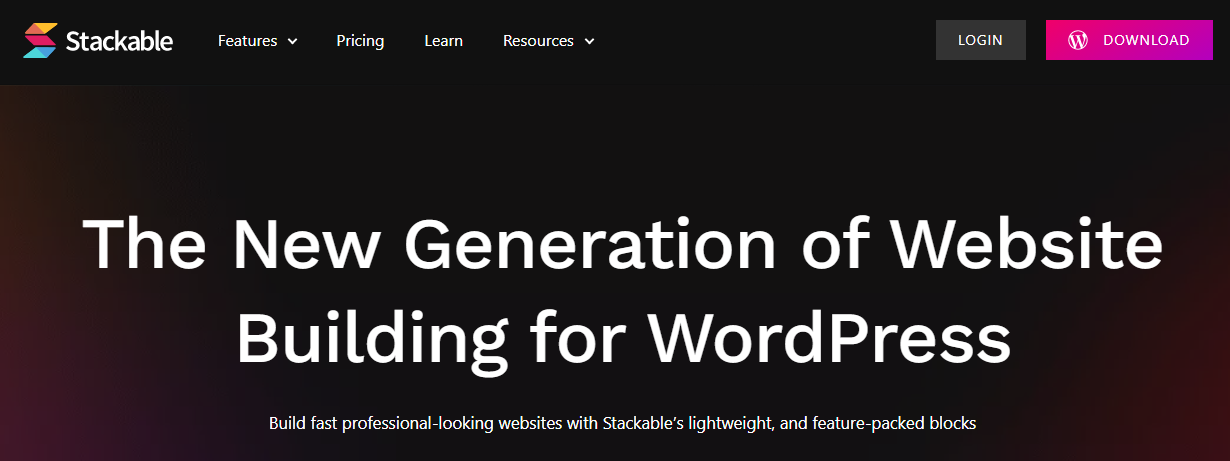 stackable wordpress plugin gutenberg