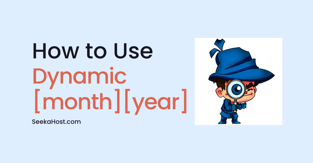how to use dynamic month year