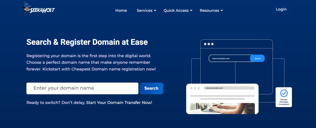 Seekahost India Domain Registration