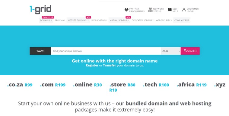 domain registration platform in Africa
