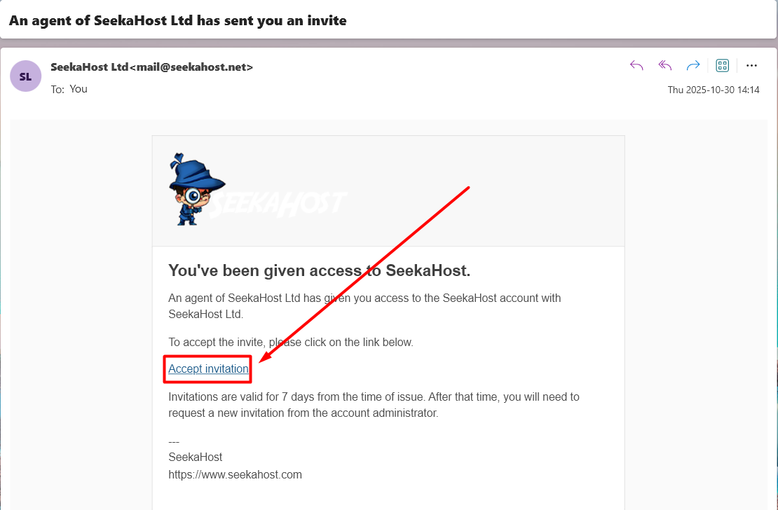 Accept Invitation - Add User