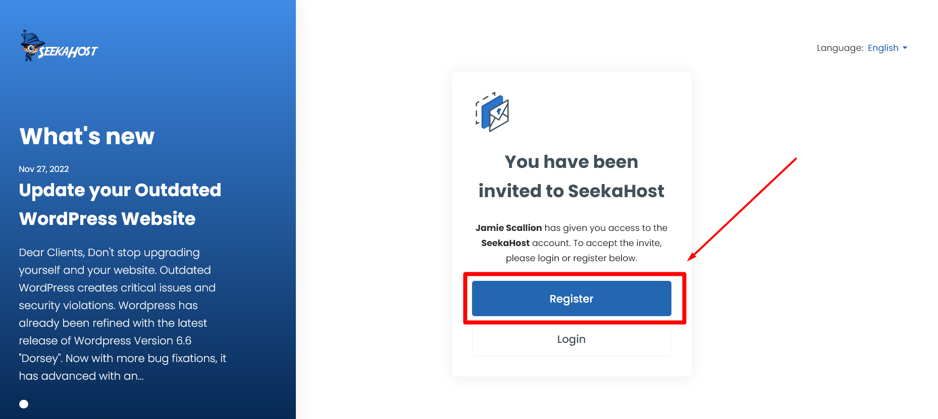 Register User - Add user