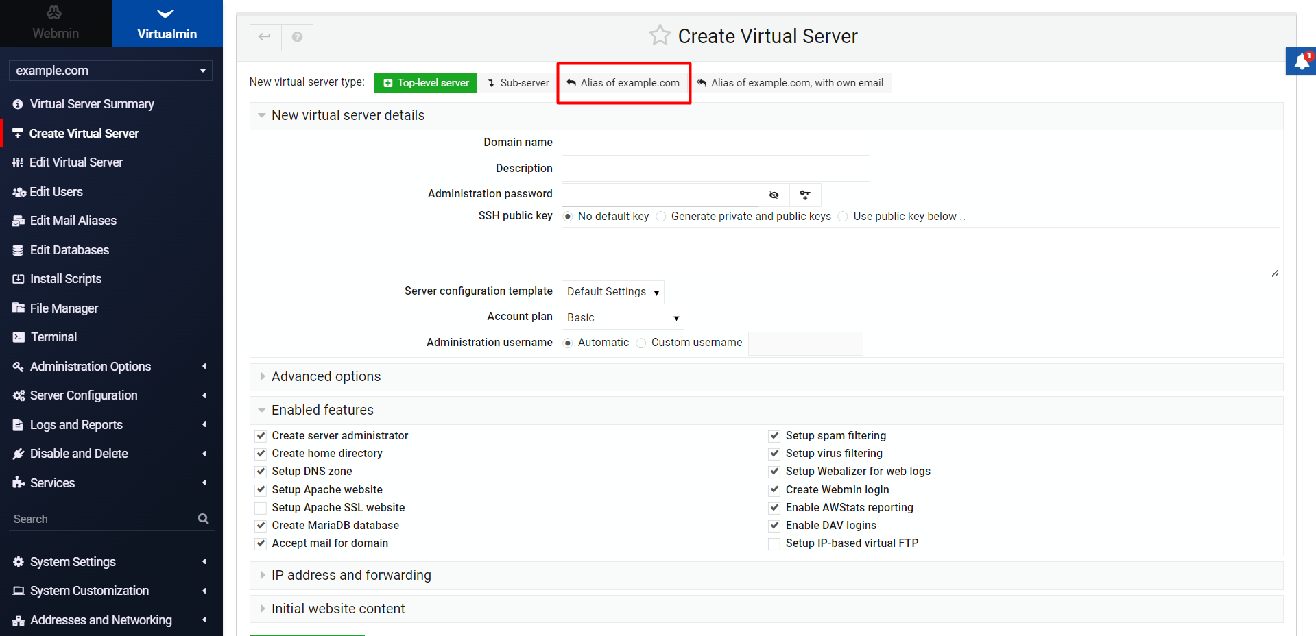 virtual server