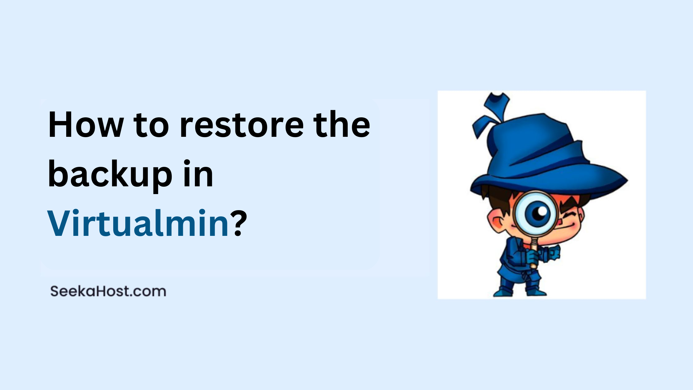 Backup and Restore in Virtualmin