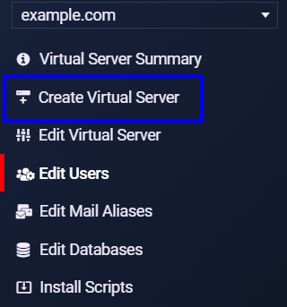 create a virtual server