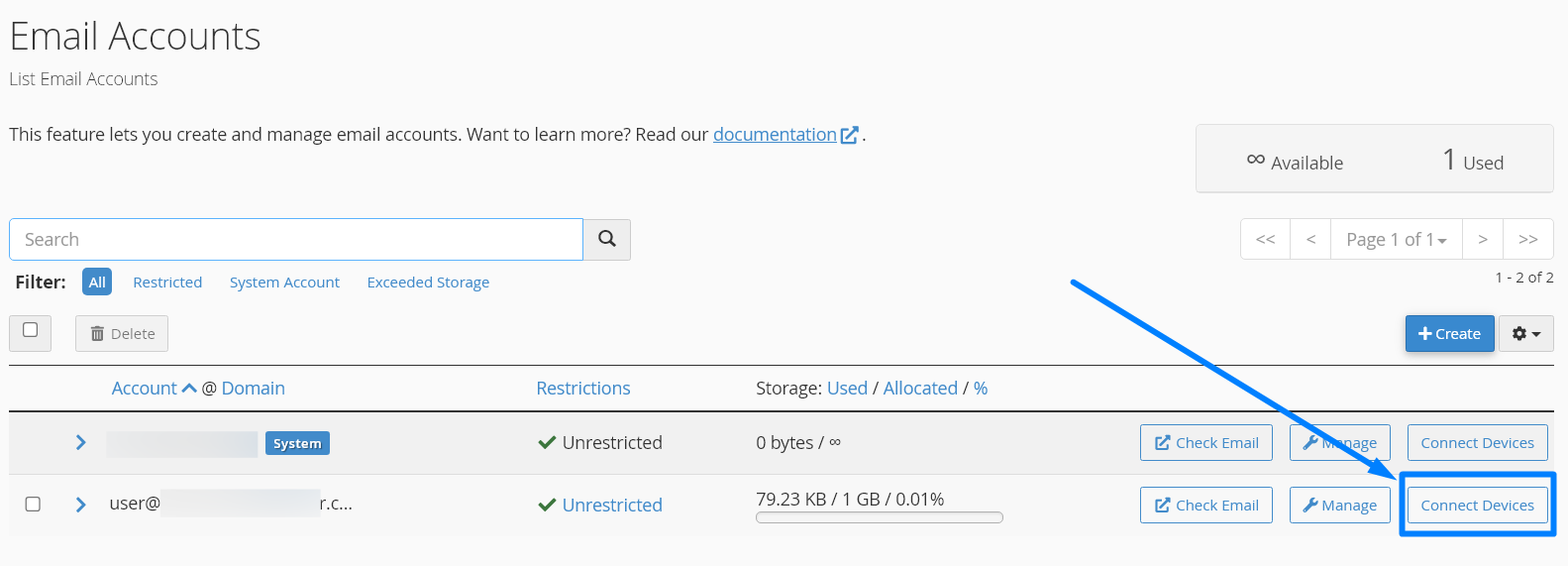 Connected Device - Email Accounts