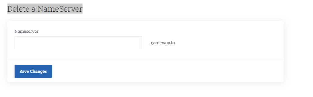 Delete a Nameserver - SeekaHost
