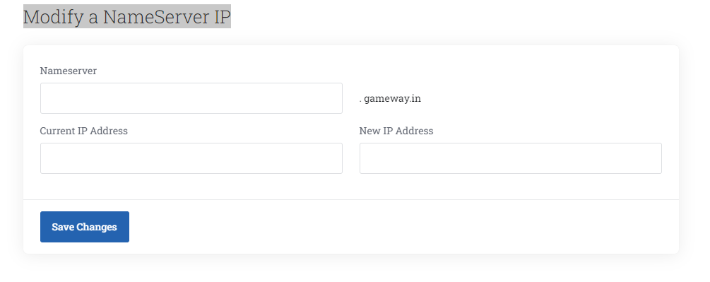 Modify Nameservers IP - Seekahost