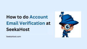 How to do Account Email Verification at SeekaHost