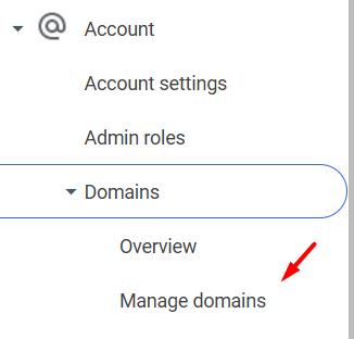 Manage Domains - GSuite