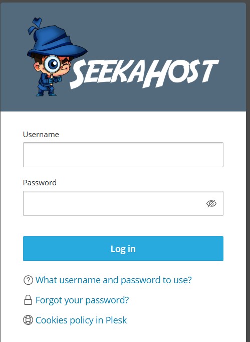 Login Plesk control panel