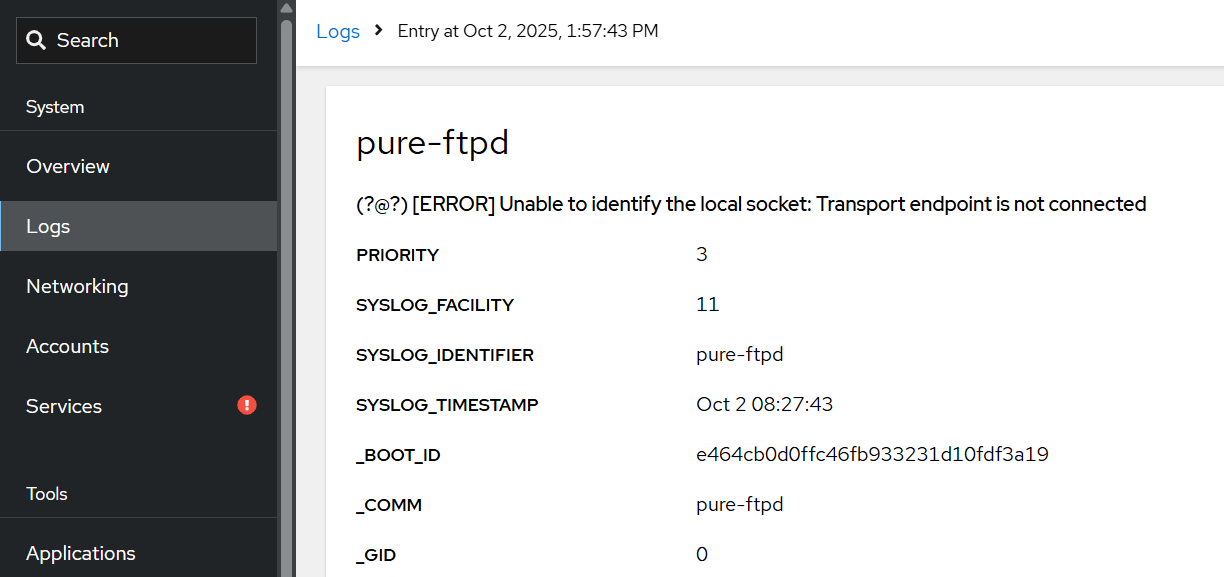 FTP log