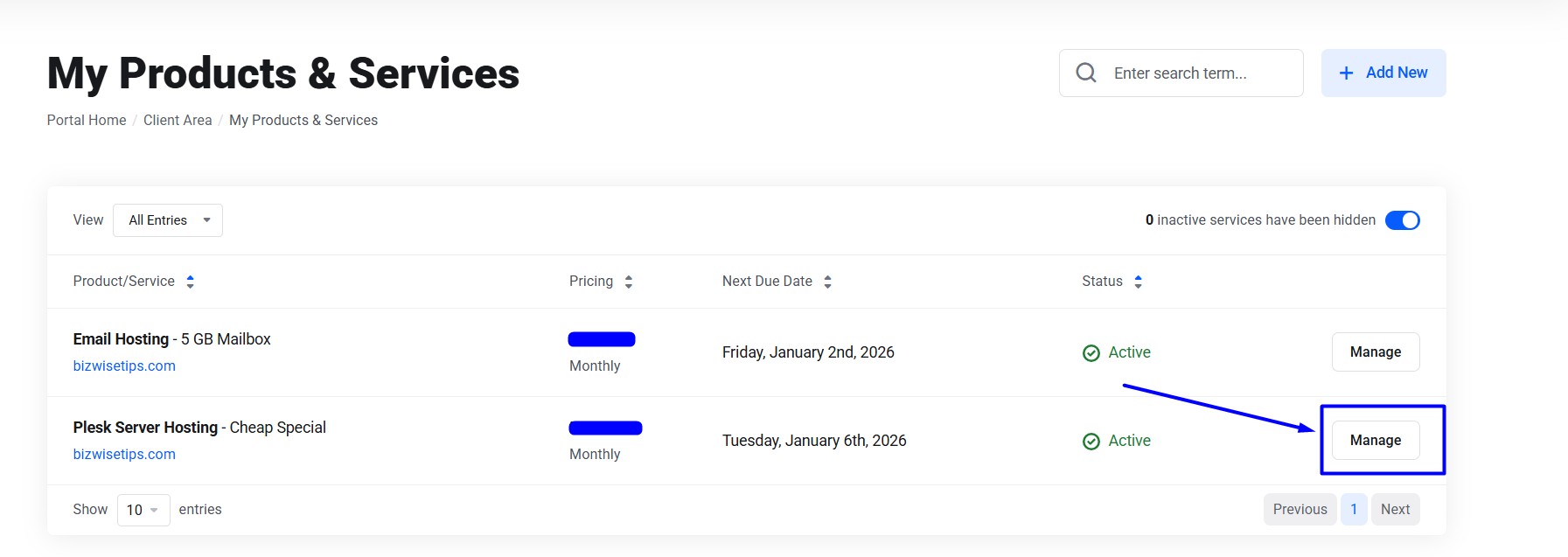 Package my products & services