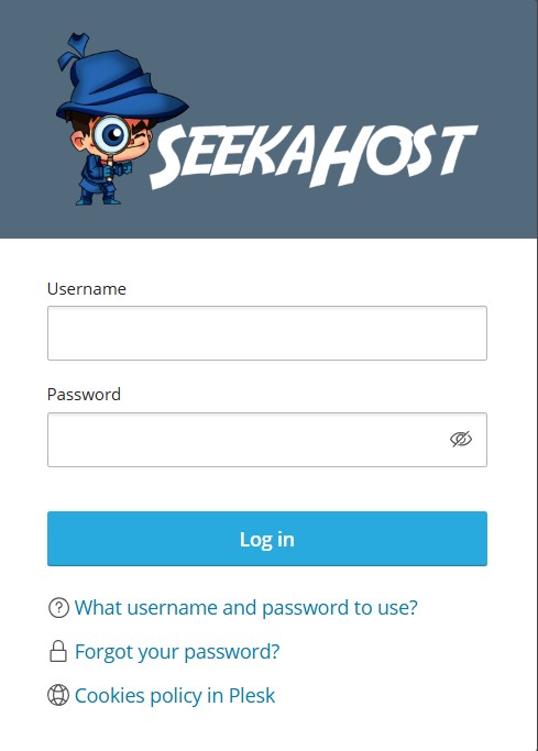 Plesk Login Panel