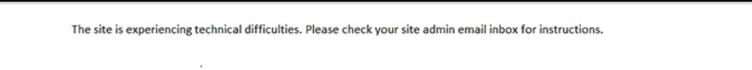 site experiencing difficulties