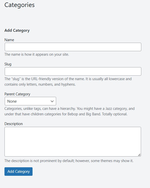 Add the category