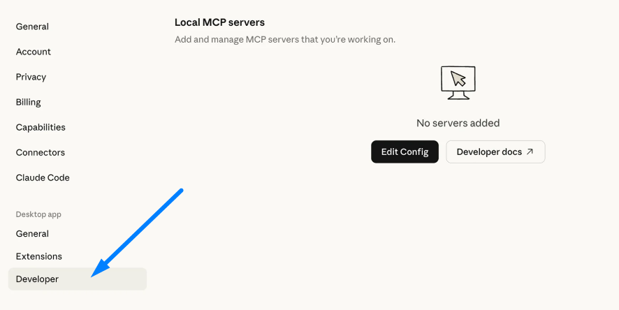 MCP Server Developer Mode