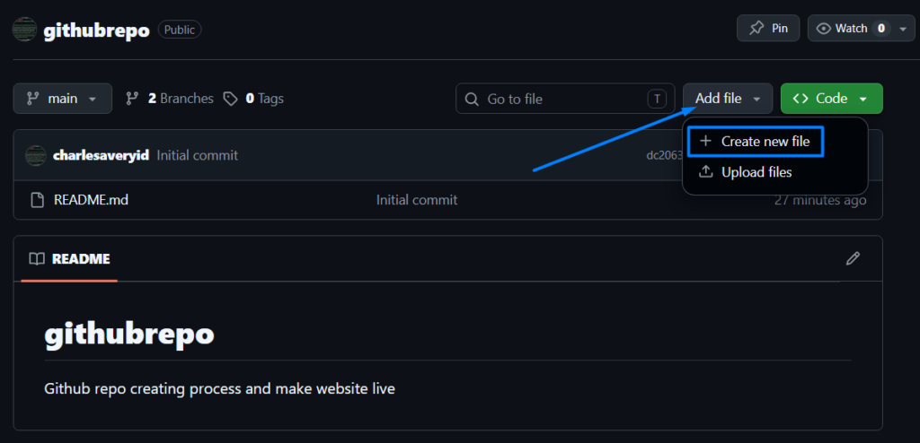 Add file in github