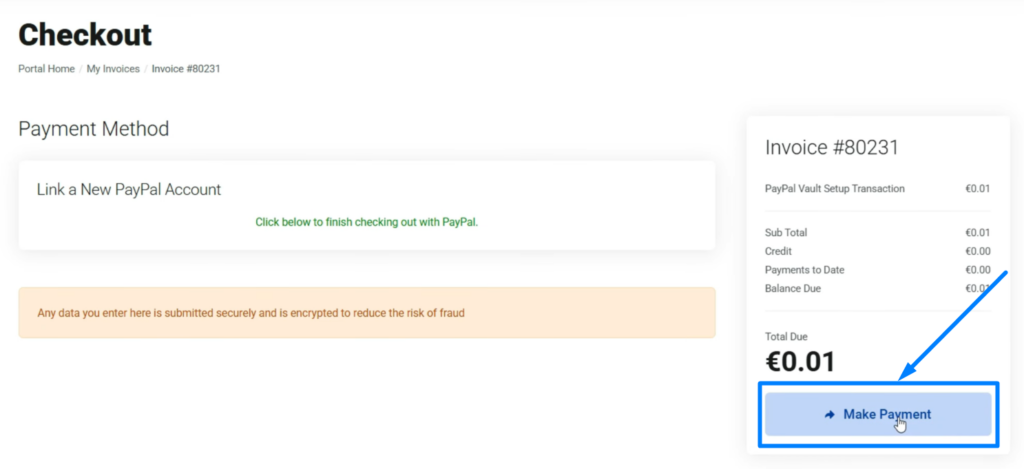 Make Payment Button