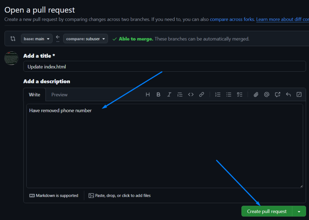 Open a pull request