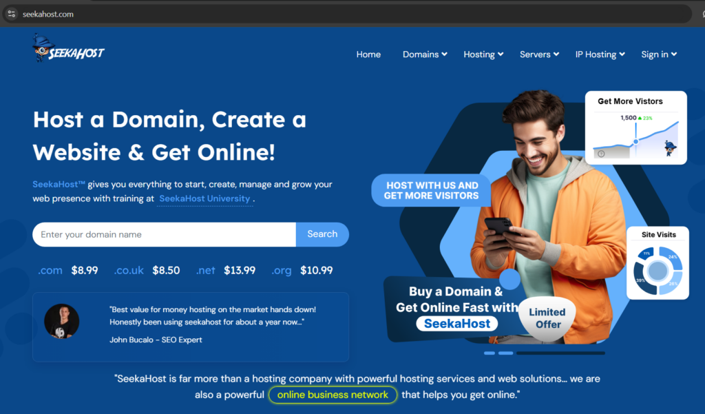 SeekaHost Website