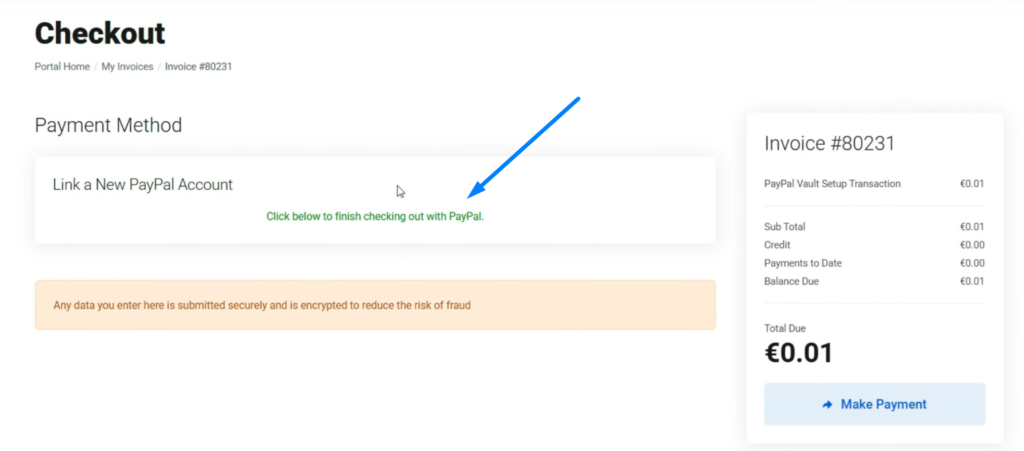 Successful PayPal Link