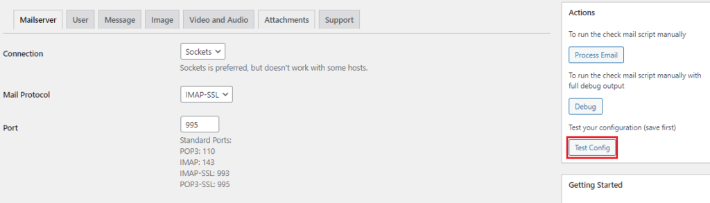 Test Config using plugin