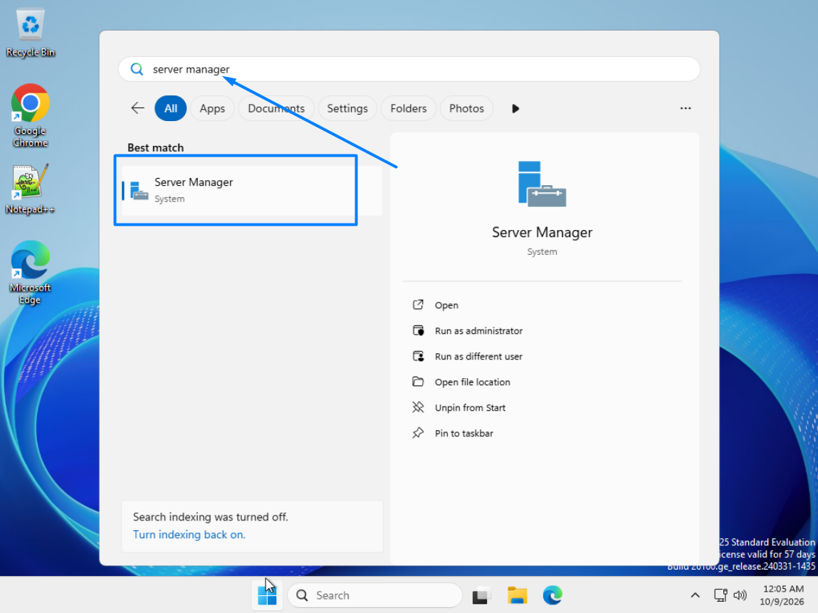 search server manager