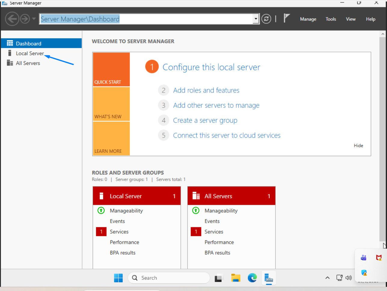 select local server