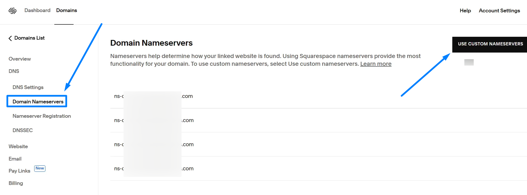 use custom nameservers